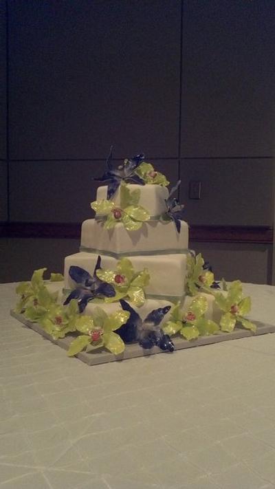 Orchid Wedding - Cake by Dayna Robidoux