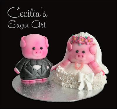 Wedding Pigs - Cake by Cecilia