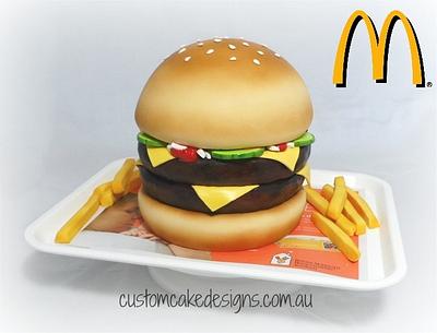 Maccas Double Cheesburger Cake - Cake by Custom Cake Designs