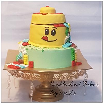 Lego theme cake  - Cake by Varsha Bhargava