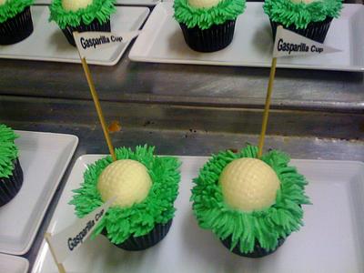 Golf Ball Cup Cakes - Cake by Tipsy Cake 