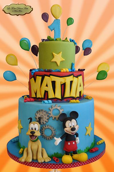 First Birthday with Mickey - Cake by Adelina Baicu Cake Artist