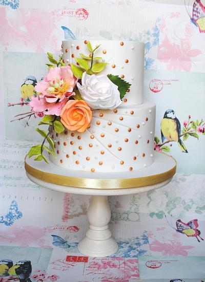 Floral confetti - Cake by The Cornish Cakery