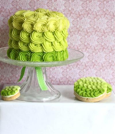Green Ombre Cake - Cake by Alison Lawson Cakes