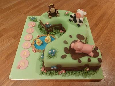 Farrah's Farm Cake - Cake by Sian
