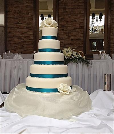 Turkish Blue Wedding Cake - Cake by cakesbymiriam