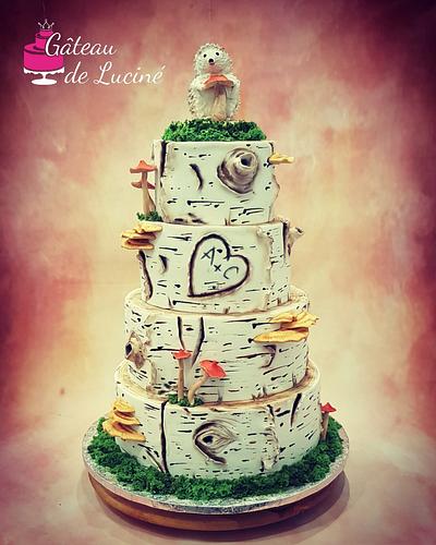 Birch bark wedding cake  - Cake by Gâteau de Luciné