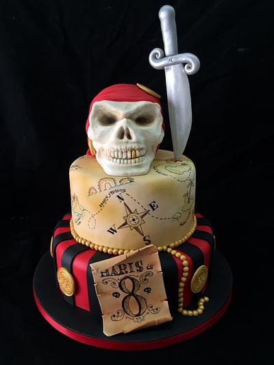Pirate theme birthday cake - Cake by Galatia