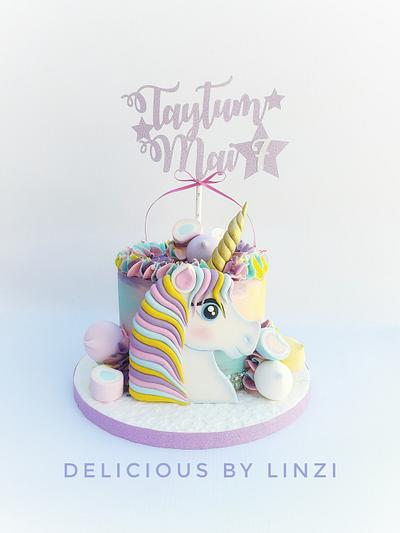 Pretty Pastel unicorn  - Cake by Delicious By Linzi