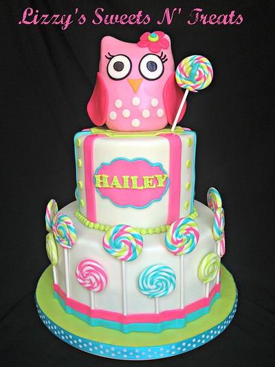 Pink Baby owl - Cake by Elizabeth
