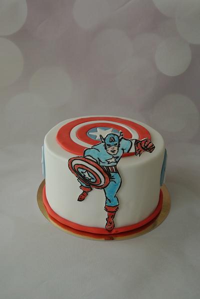 Captain America - Cake by Klara Liba