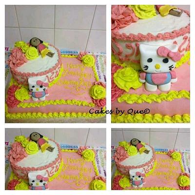 hello kitty  - Cake by Que's Cakes
