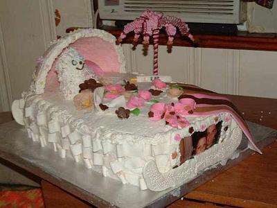 bassinet baby shower - Cake by Barbara D.
