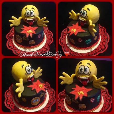 Emoticon taart - Cake by Heart