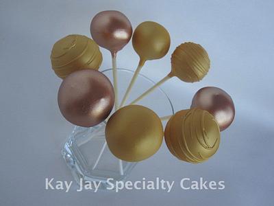 Golden Cake Pops - Cake by Kimberley Jemmott
