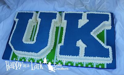 University of Kentucky logo cake - Cake by Happy As A Lark Cake Creations