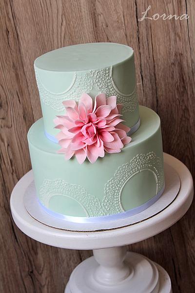 Mint & pink - Cake by Lorna