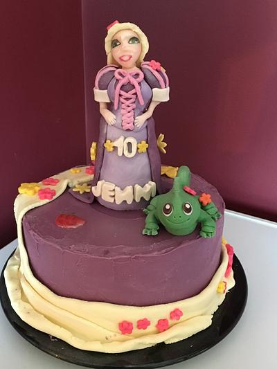 Rapunzel & Pascal - Cake by SweetVic
