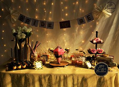PDCA Caker Buddies Dessert Table Collaboration- Gliterrati bachelorette - Cake by TheChocolateFactory by Nehmat