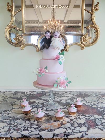 Pink Ombre Wedding Cake - Cake by Helen Alborn  