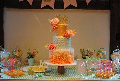 Weddingcake "Color Concept" - Cake by Torteneleganz