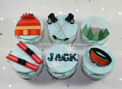 Skiing Cupcakes - Cake by Amanda’s Little Cake Boutique