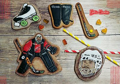 Roller hockey cookies - Cake by Gele's Cookies