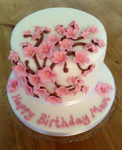 Cherry blossom birthday cake - Cake by Cherry Delbridge