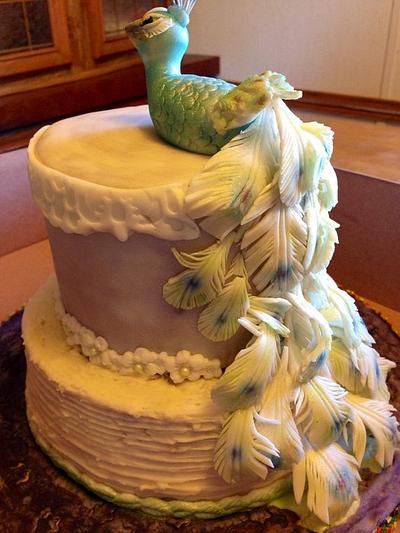 Peacock Birthday Cake - Cake by Indulge A Little 
