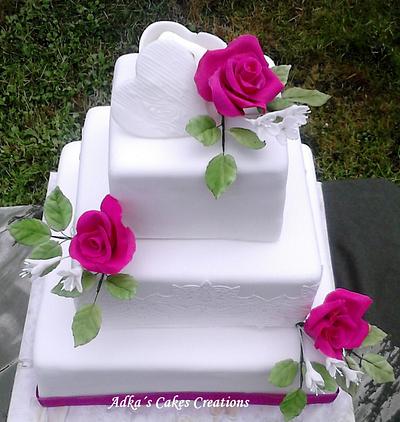Wedding cake - Cake by AdkasCakesCreations