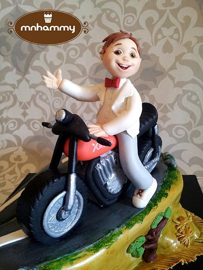 Riding a motorcycle in style - Cake by Mnhammy by Sofia Salvador