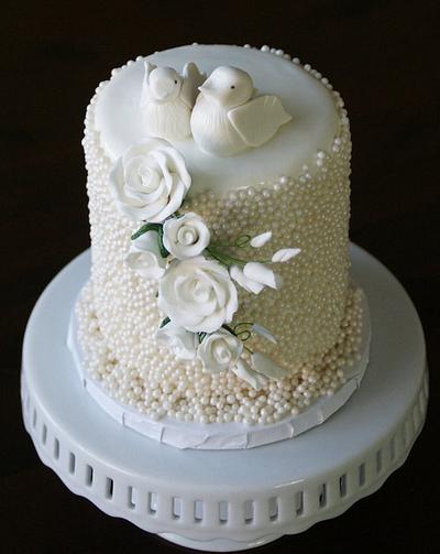 two doves wedding cake  - Cake by milissweets