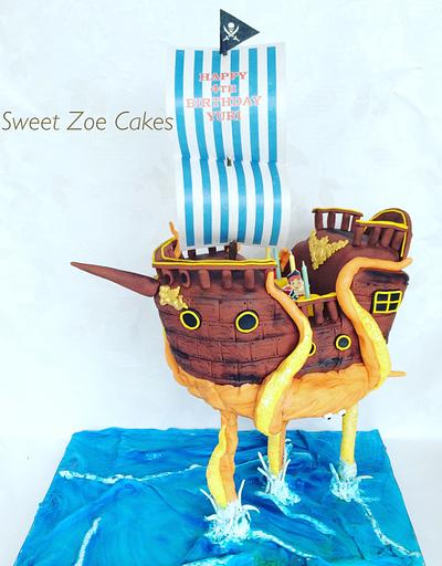 Gravity Pirate Ship Cake - Cake by Dimitra Mylona - Sweet Zoe Cakes