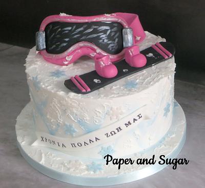 Snowboard cake - Cake by Dina - Paper and Sugar