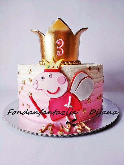 Peppa pig themed cake - Cake by Fondantfantasy