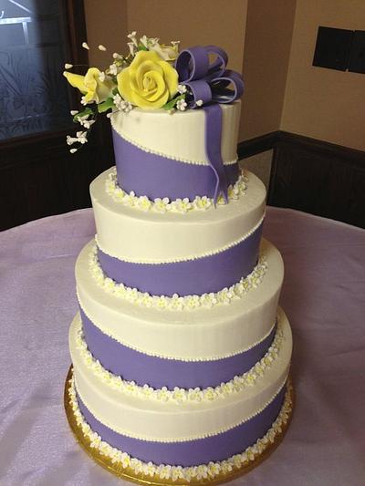 Purple & Yellow Cake - Cake by patisserie42