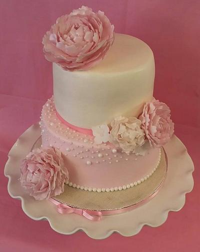 My first Peony cake!  - Cake by Christie's Custom Creations(CCC)