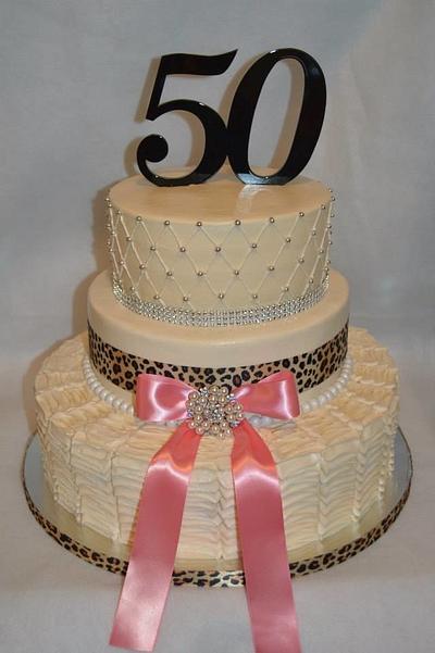 50th CAKE - Cake by Kim Leatherwood