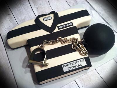 Ball and Chain grooms cake - Cake by Skmaestas
