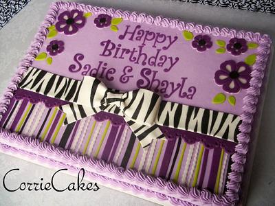 purple and zebra - Cake by Corrie