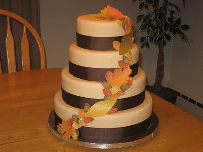 Fall Wedding Cake (State Fair Entry 2010) - Cake by Becky Pendergraft