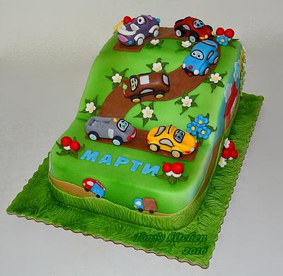Cars, cars, carts ..... :) - Cake by Cakes by Toni