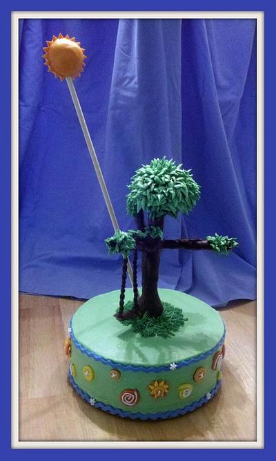 Buttons and Tree - Cake by Charis