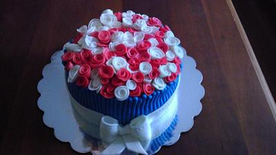Ribbon Rose cake - Cake by BellaCakes & Confections