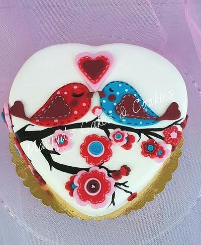 Love birds - Cake by Mariya's Cakes & Art - Chef Mariya Ozturk