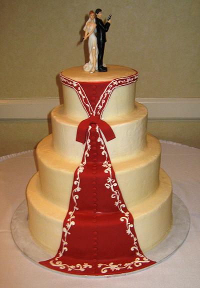 Wedding Dress wedding cake - Cake by Lauren Cortesi