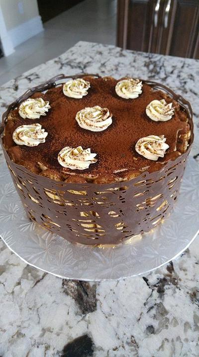 Tiramisu with chocolate sleeve - Cake by Enza - Sweet-E