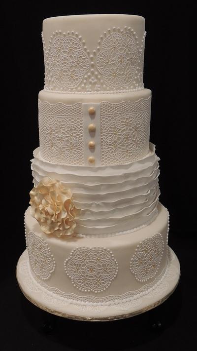 Vintage lace cake - Cake by Barb's Baking Blog