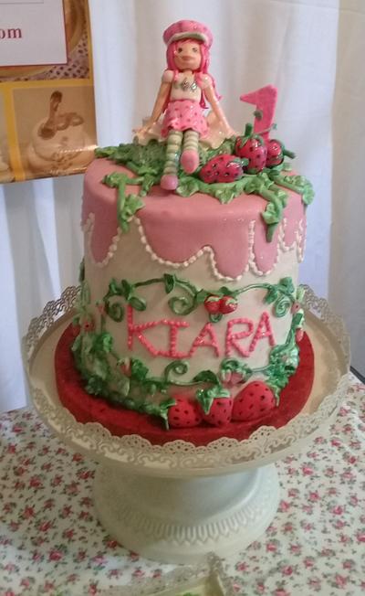torta y cookies decoradas frutillitas  - Cake by Dulciriela -Gisela Gañan