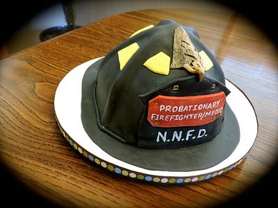 Firefighter's Helmet - Cake by Theresa
